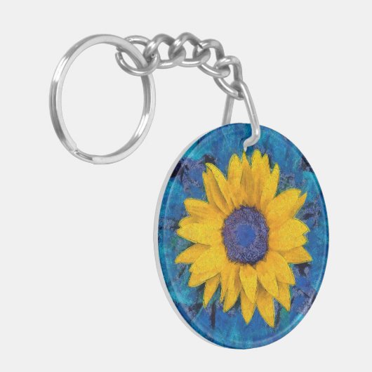 Zonnebloem Sleutelhanger (Voorkant Links)