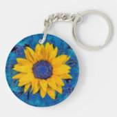 Zonnebloem Sleutelhanger (Achterkant)