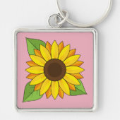 Zonnebloem Sleutelhanger (Voorkant)