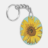 Zonnebloem Sleutelhanger (Voorkant Links)