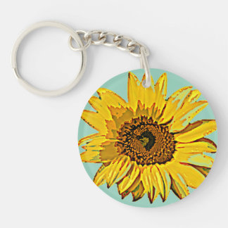 Zonnebloem Sleutelhanger