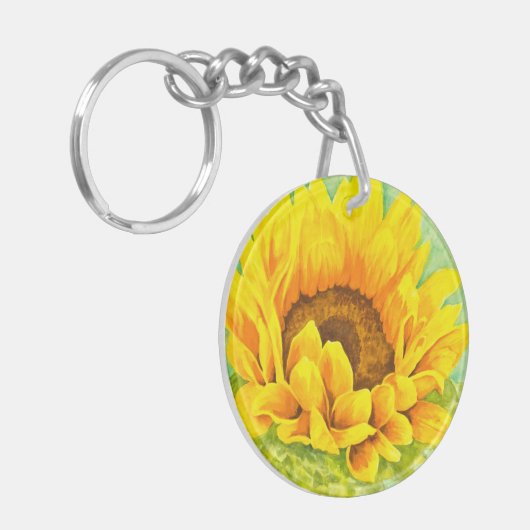 Zonnebloem Sleutelhanger (Voorkant Links)