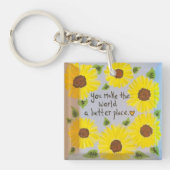 Zonnebloem Sleutelhanger (Voorkant)