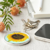 Zonnebloem Sleutelhanger net getrouwd (Zijkant)