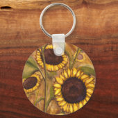 Zonnebloem Sleutelhangers Cheerful Yellow Flower G (Voorkant)