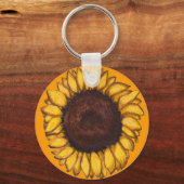 Zonnebloem Sleutelhangers Cheerful Yellow Flower G (Voorkant)