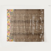 Zonnebloem Slingerlichte Bruiloftssluiers  Wandkleed (Voorkant (horizontaal))