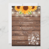 Zonnebloem Slingerlichten Metselwerkpot Rustische  Kaart (Voorkant)