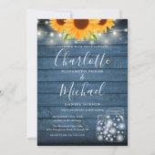 Zonnebloem Slingerlichten Metselwerkpotten Blauwe  Kaart (Voorkant)