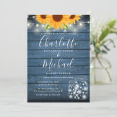 Zonnebloem Slingerlichten Metselwerkpotten Blauwe  Kaart (Staand voorkant)