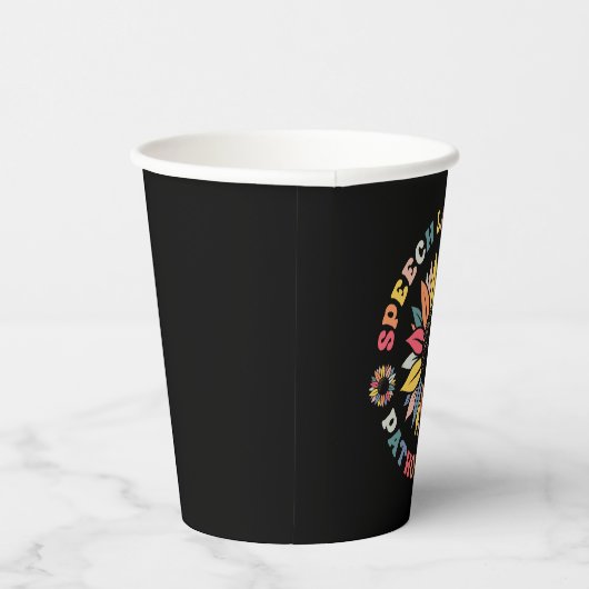 Zonnebloem SLP Sprekertaal Patholoog Gift Papieren Bekers (Rechts)