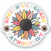Zonnebloem SLP Sprekertaal Patholoog Gift Sticker (Voorkant)