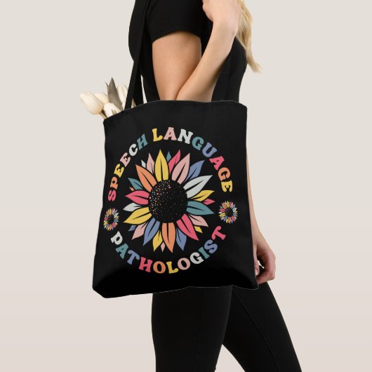Zonnebloem SLP Sprekertaal Patholoog Gift Tote Bag (Dichtbij)