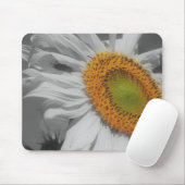 Zonnebloem Sluiten Zwarte Witte Mousepad Muismat (Met muis)