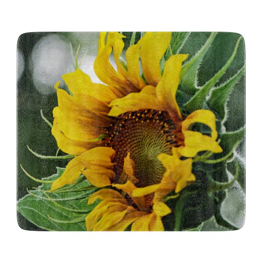 Zonnebloem Snijplank (Voorkant)