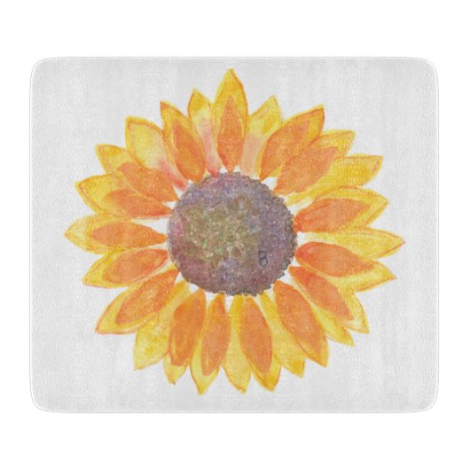 Zonnebloem Snijplank (Voorkant)