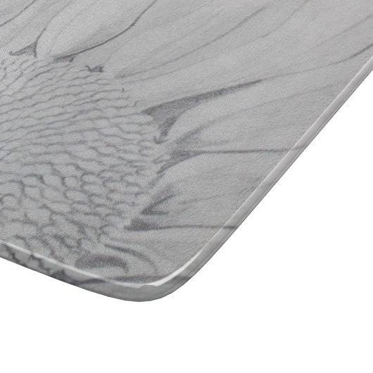 Zonnebloem, snijvlak snijplank (Hoek)