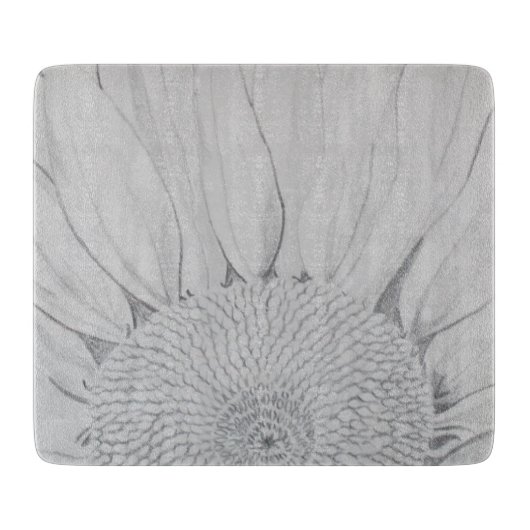 Zonnebloem, snijvlak snijplank (Voorkant)