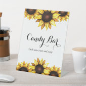 Zonnebloem Snoep Bast voetstuk Reclamebord Met Voetstuk (Insitu)