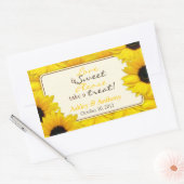 Zonnebloem Snoep Buffet Bruiloft Stickers (Envelop)