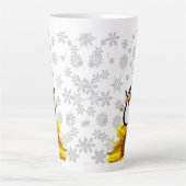 Zonnebloem Snowflakes Penguin Bumblebee Latte Mok (Voorkant)