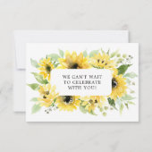 Zonnebloem Sparen de Data met Fotokaart Kaart (Achterkant)