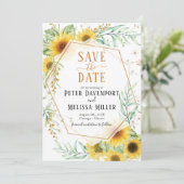 Zonnebloem sparen de Datum Aankondiging (Staand voorkant)