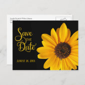 Zonnebloem, sparen de Datum Aankondigingskaart (Voorkant / Achterkant)
