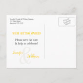 Zonnebloem, sparen de Datum Aankondigingskaart (Achterkant)