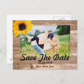 Zonnebloem sparen de Datum Aankondigingskaart (Voorkant / Achterkant)