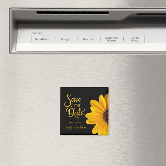 Zonnebloem - sparen de Datum Magneet (Insitu (Vaatwasser))