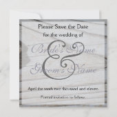 Zonnebloem Sparen de Datum met barnwood Save The Date (Achterkant)