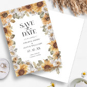 Zonnebloem sparen de Datum Save The Date