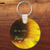 Zonnebloem sparen de Datum Sleutelhanger (Voorkant)