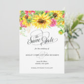 Zonnebloem Sparen de Kaart van de Datum (Staand voorkant)