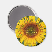 Zonnebloem Sparen de Magnet van de Datum (Voorkant / Achterkant)