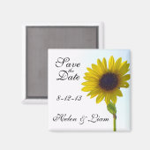 Zonnebloem Sparen de Magnet van de Datum (Voorkant / Achterkant)