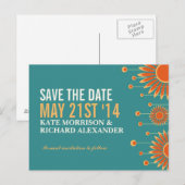 Zonnebloem, sparen het Briefkaart van de Datum (Voorkant / Achterkant)