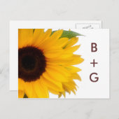 Zonnebloem sparen het Briefkaart van de Datum (Voorkant / Achterkant)