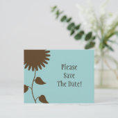 Zonnebloem Sparen het Briefkaart van de Datum op T (Staand voorkant)