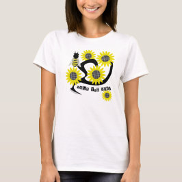 Zonnebloem Sparen het t-shirt van de bijen