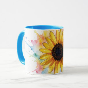 Zonnebloem Spat Water Bloem Bloemstuk Kunst Mok
