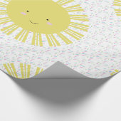 Zonnebloem Spatten Zon Inpakpapier (Hoek)