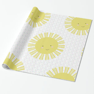 Zonnebloem Spatten Zon Inpakpapier
