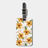 Zonnebloem, speciaal aangepast bagagelabel (Voorkant verticaal)