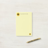 Zonnebloem, speciaal aangepast post-it® notes (Op bureau)
