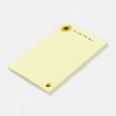 Zonnebloem, speciaal aangepast post-it® notes (Schuin)