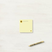 Zonnebloem, speciaal aangepast post-it® notes (Op bureau)