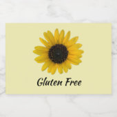 Zonnebloem, speciaal aangepast voedselcontainer etiket (Enkel label)