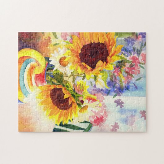 Zonnebloem Spelpuzzel Legpuzzel (Horizontaal)